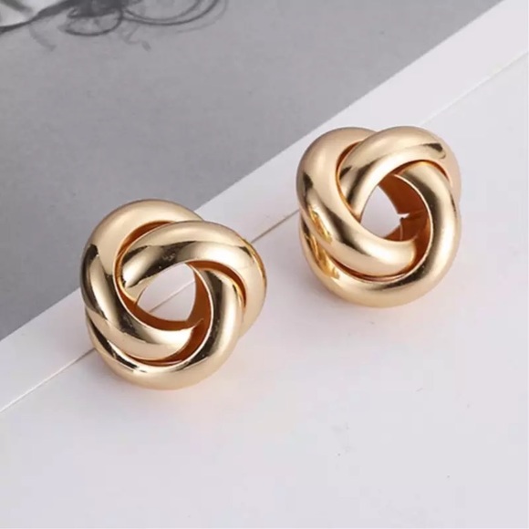 Jewelry - Gold Filled Knot Statement Earrings
